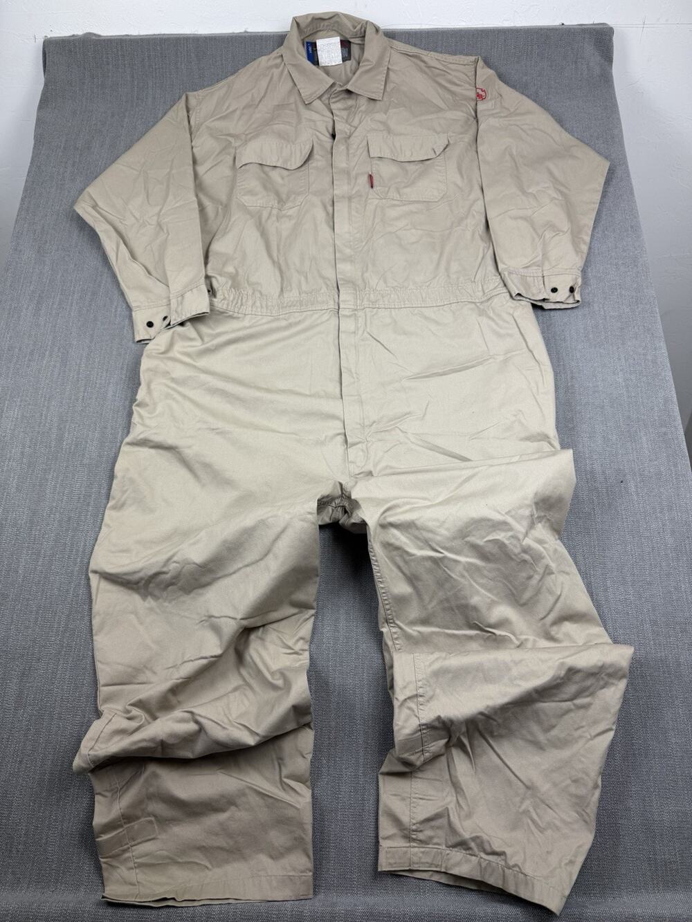 Benchmark FR Flame Resistant Coveralls 5XL Khaki Cotton Utility Workwear HRC 1